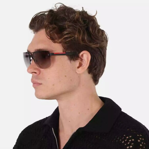 🔥NEW PRADA MENS SQUARE PILOT SUNGLASSES - Picture 2 of 5